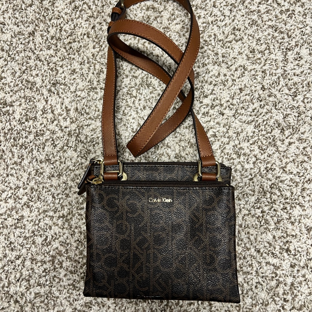 Calvin Klein Dark Brown Crossbody Bag